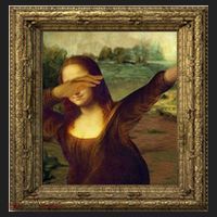 Dabbing Mona Lisa Women's Sweatshirt thumb 2