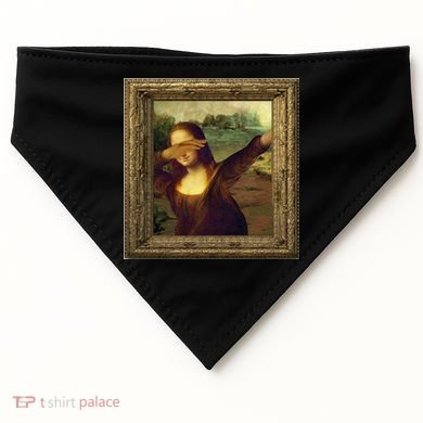 Dabbing Mona Lisa USA-Made Doggie Bandana