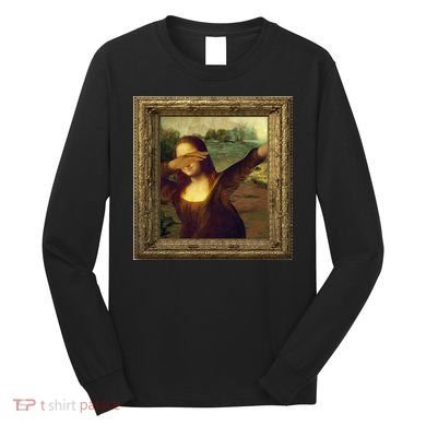 Dabbing Mona Lisa Long Sleeve Shirt