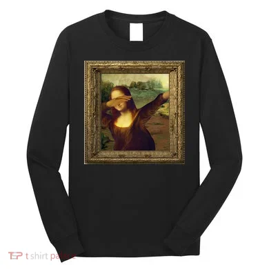 Dabbing Mona Lisa Long Sleeve Shirt