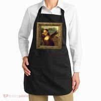 Dabbing Mona Lisa Apron thumb 2