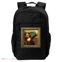 Dabbing Mona Lisa Backpack thumb 0