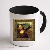 Dabbing Mona Lisa Coffee Mug thumb 1