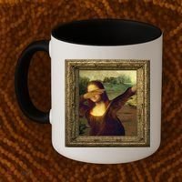 Dabbing Mona Lisa Coffee Mug thumb 2