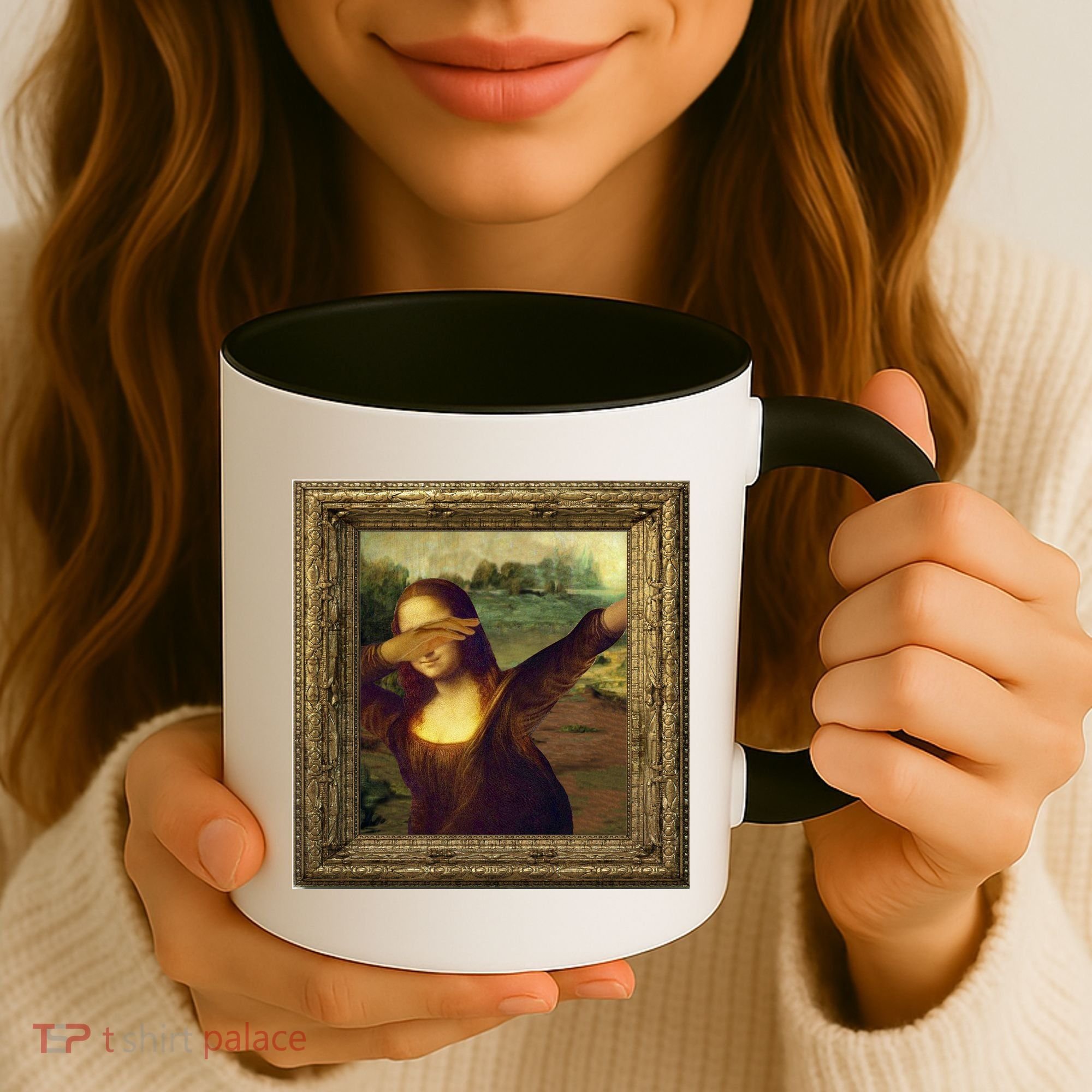 Dabbing Mona Lisa Coffee Mug