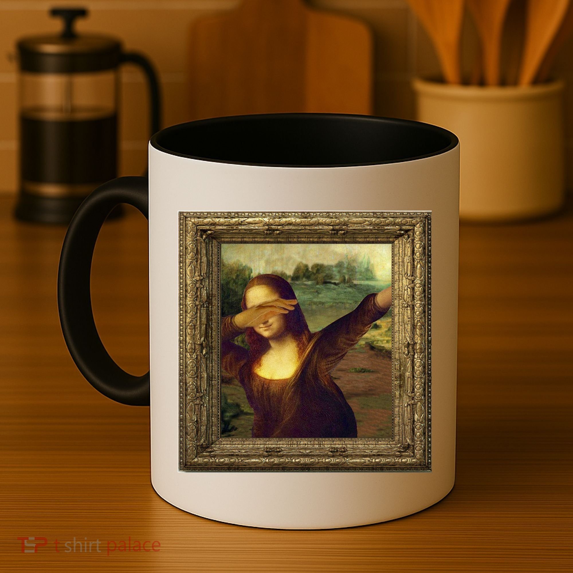 Dabbing Mona Lisa Coffee Mug