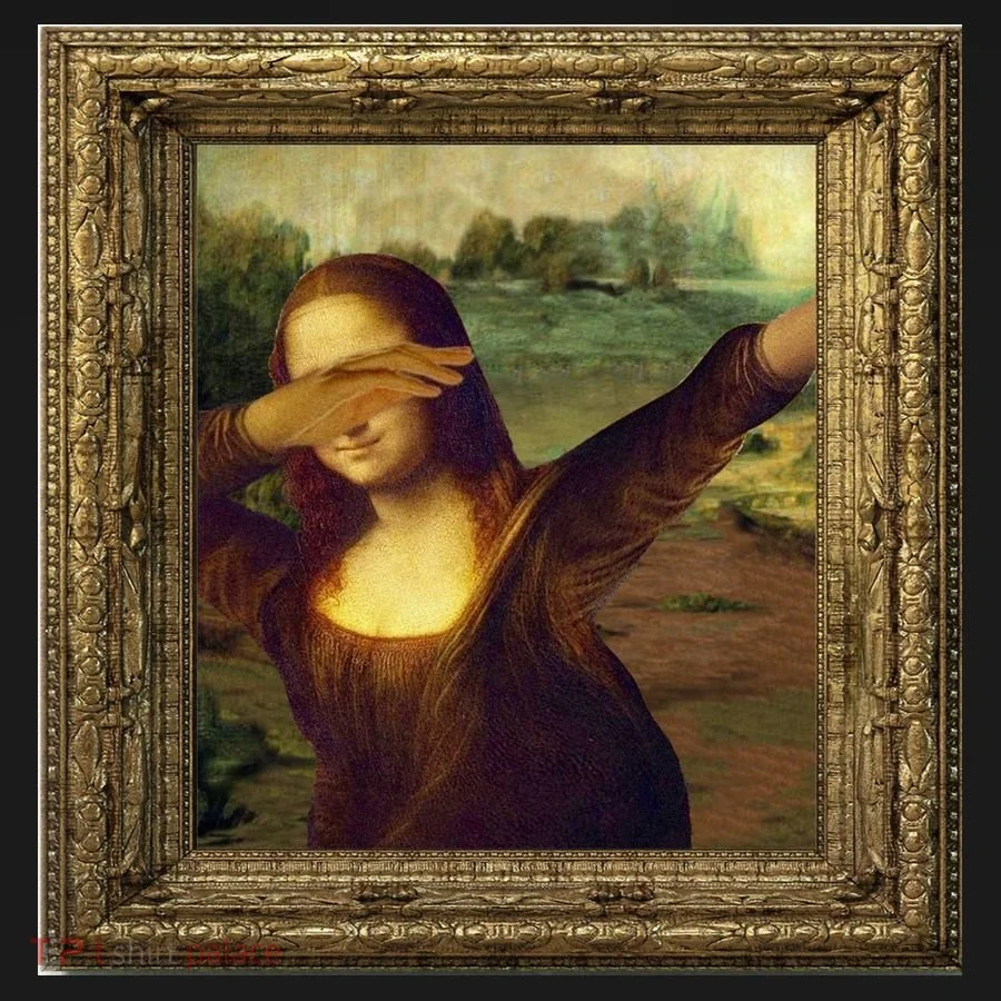 Dabbing Mona Lisa Coaster