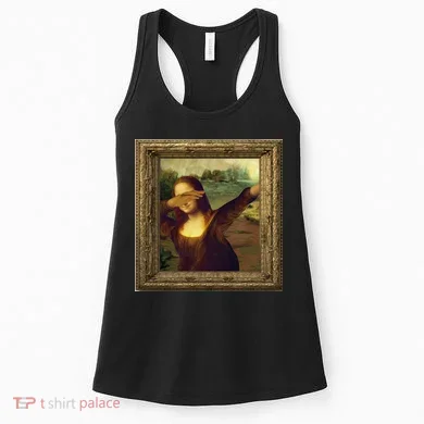 Dabbing Mona Lisa Women's Tank Top