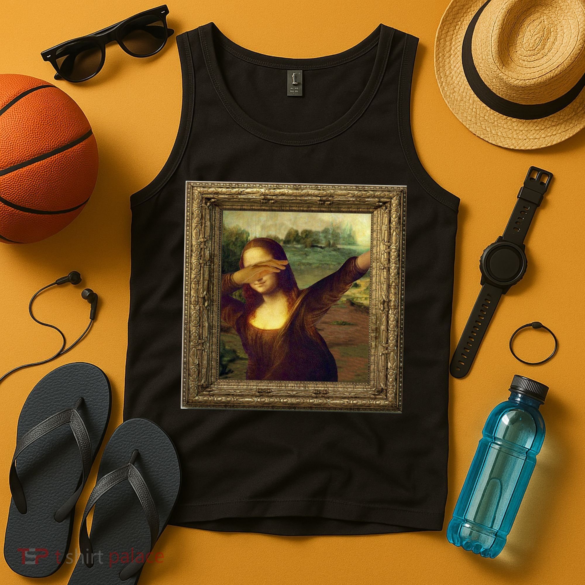 Dabbing Mona Lisa Tank Top