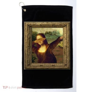 Dabbing Mona Lisa Golf Towel