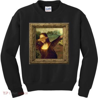 Dabbing Mona Lisa Kids Sweatshirt