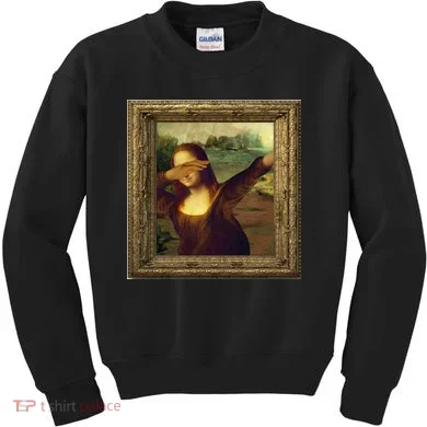 Dabbing Mona Lisa Kids Sweatshirt