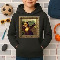 Dabbing Mona Lisa Kids Hoodie thumb 2