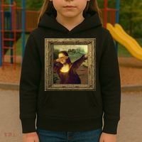 Dabbing Mona Lisa Kids Hoodie thumb 3