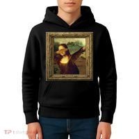 Dabbing Mona Lisa Kids Hoodie thumb 4