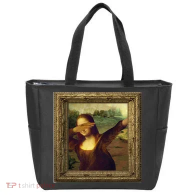 Dabbing Mona Lisa Tote Bag