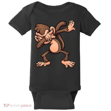 Dabbing Monkey Baby Bodysuit
