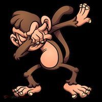Dabbing Monkey Baby Bodysuit thumb 2