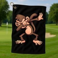 Dabbing Monkey Golf Towel thumb 1