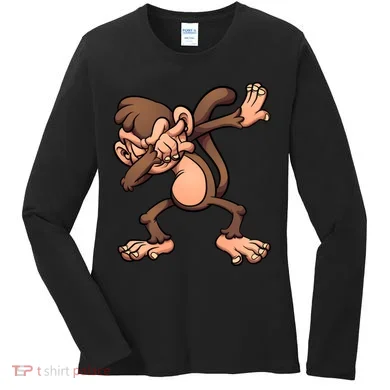 Dabbing Monkey Women's Long Sleeve Shirt