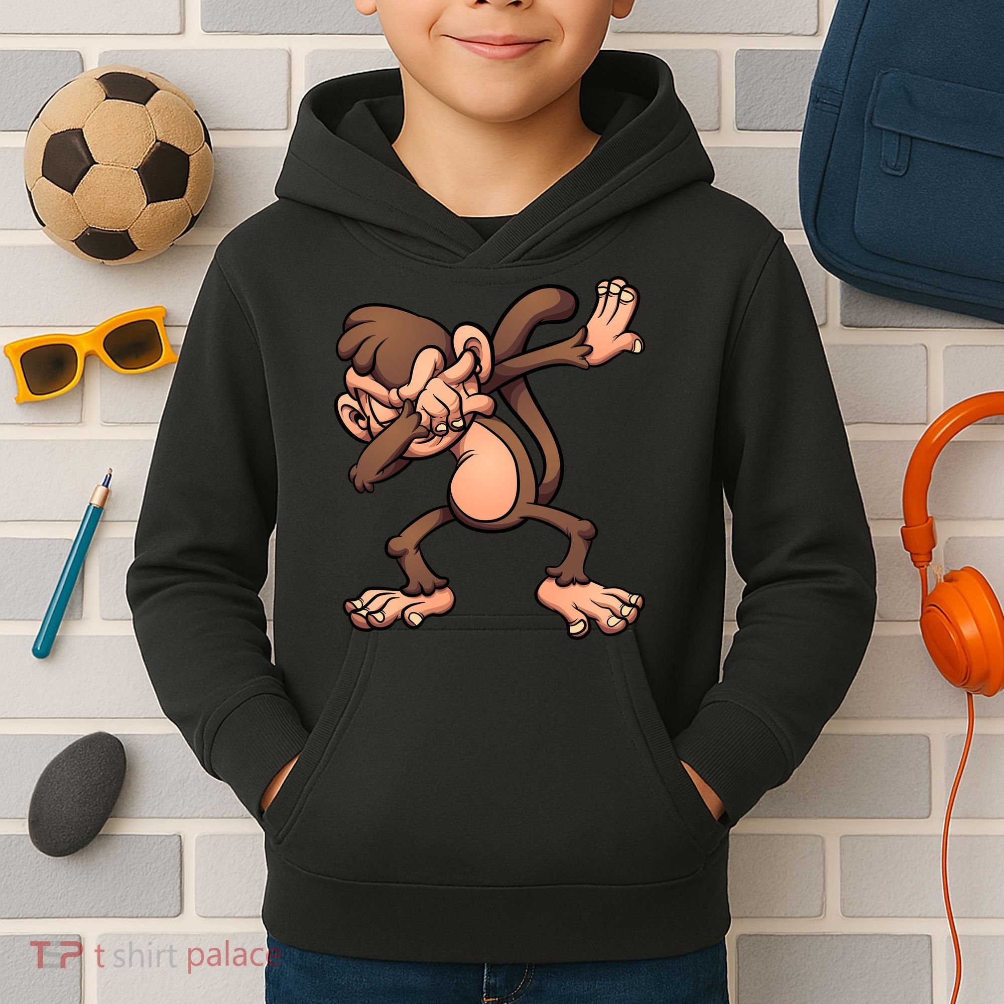 Dabbing Monkey Kids Hoodie