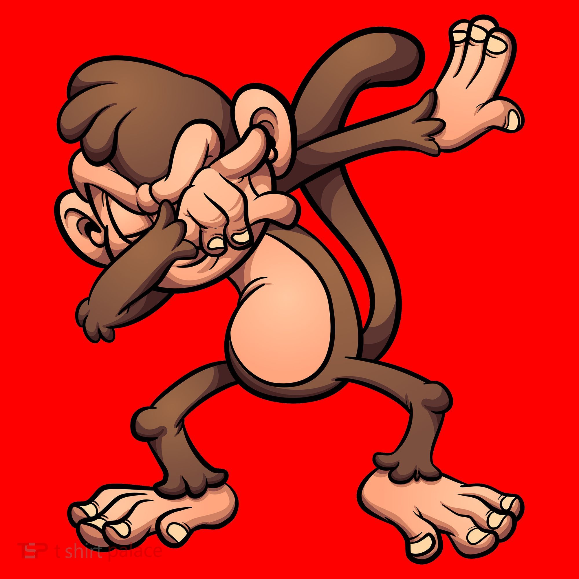 Dabbing Monkey Santa Hat