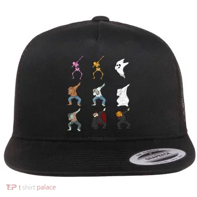 Dabbing Monsters Flat Bill Trucker Hat