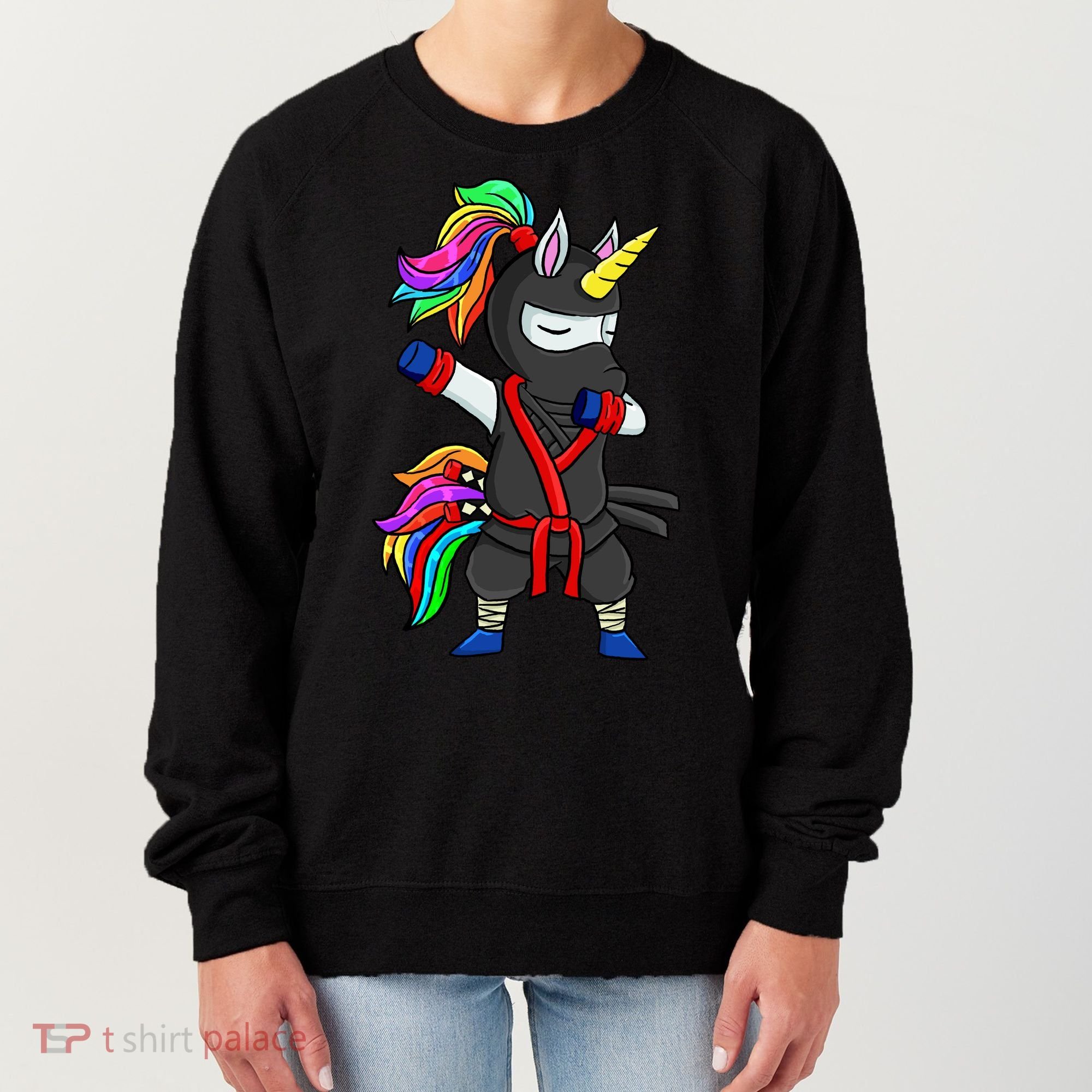Dabbing ninja unicorn Women's Sweatshirt
