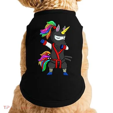 Dabbing ninja unicorn Doggie Tank