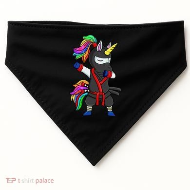 Dabbing ninja unicorn USA-Made Doggie Bandana