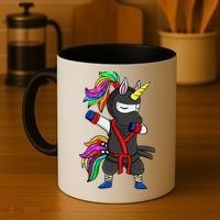 Dabbing ninja unicorn Coffee Mug thumb 4