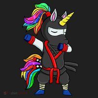 Dabbing ninja unicorn Beanie thumb 2