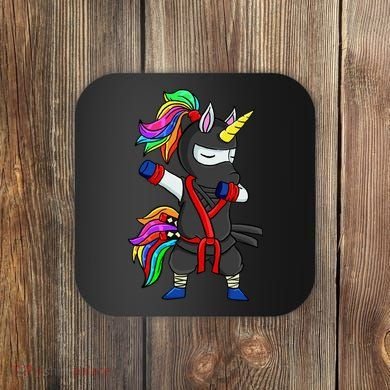 Dabbing ninja unicorn Coaster