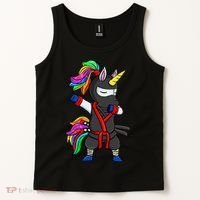 Dabbing ninja unicorn Tank Top thumb 2