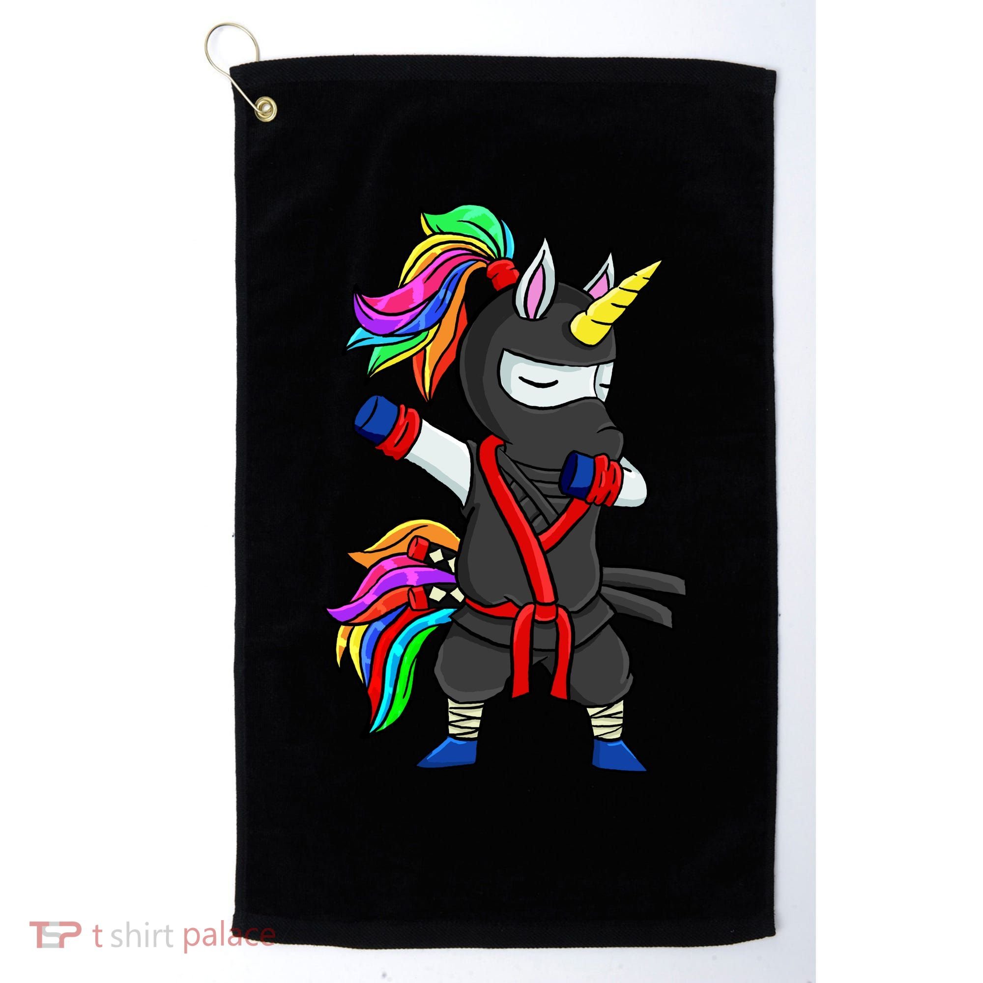 Dabbing ninja unicorn Golf Towel