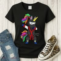 Dabbing ninja unicorn Women's T-Shirt thumb 3