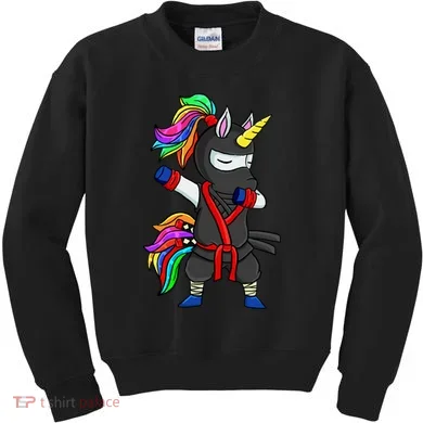 Dabbing ninja unicorn Kids Sweatshirt