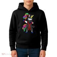 Dabbing ninja unicorn Kids Hoodie thumb 4