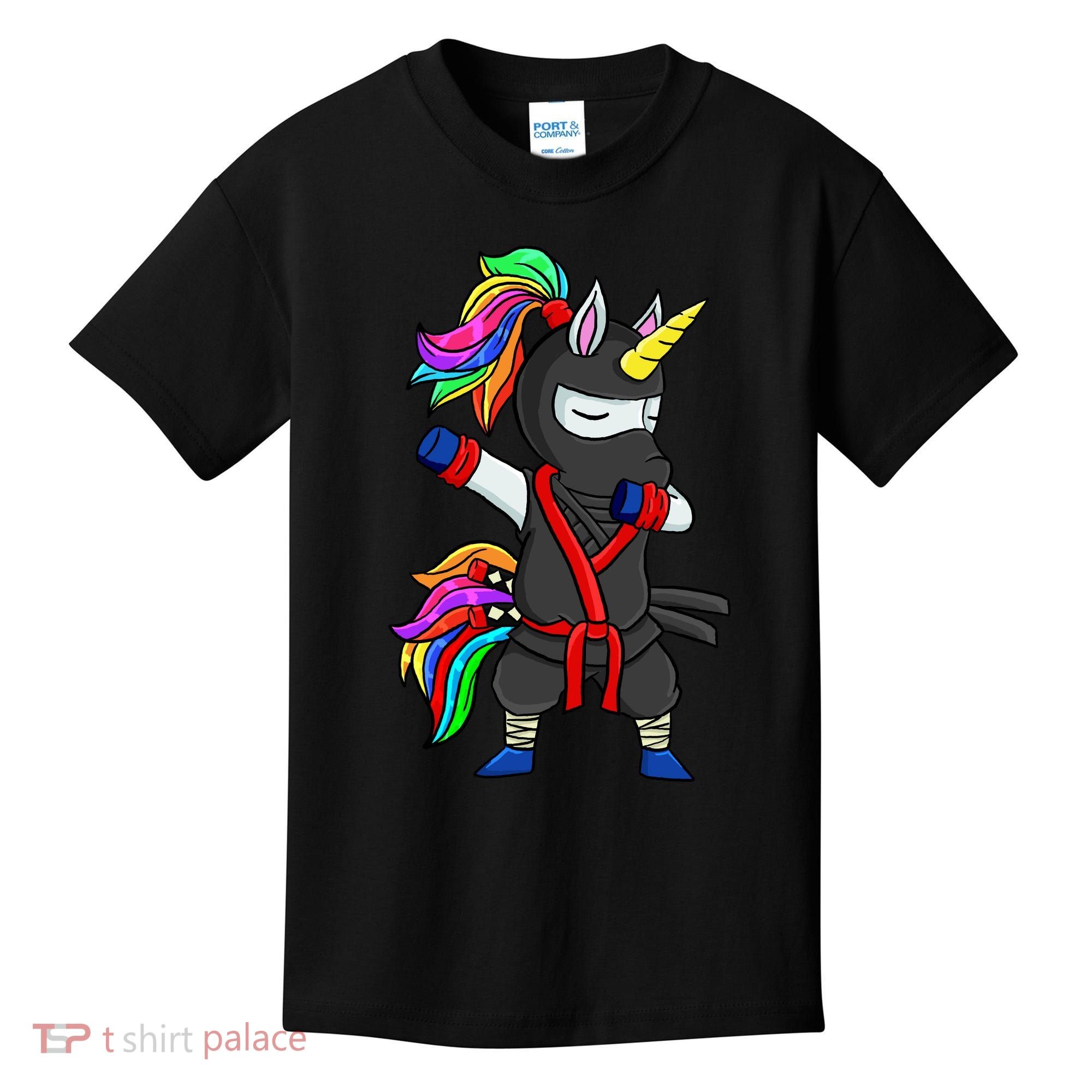 Dabbing ninja unicorn Kids T-Shirt