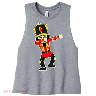 Dabbing Nutcracker Women's Racerback Cropped Tank