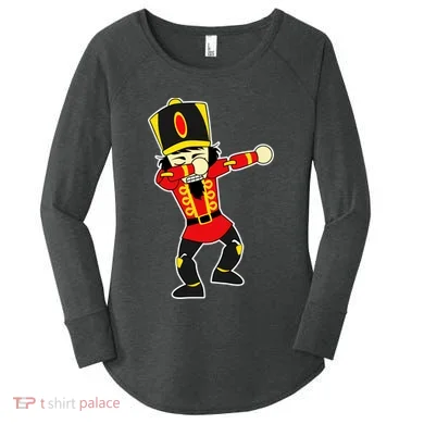 Dabbing Nutcracker Women's Perfect Tri Tunic Long Sleeve Shirt