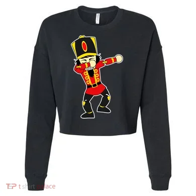 Dabbing Nutcracker Cropped Pullover Crew