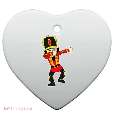 Dabbing Nutcracker Ceramic Ornament