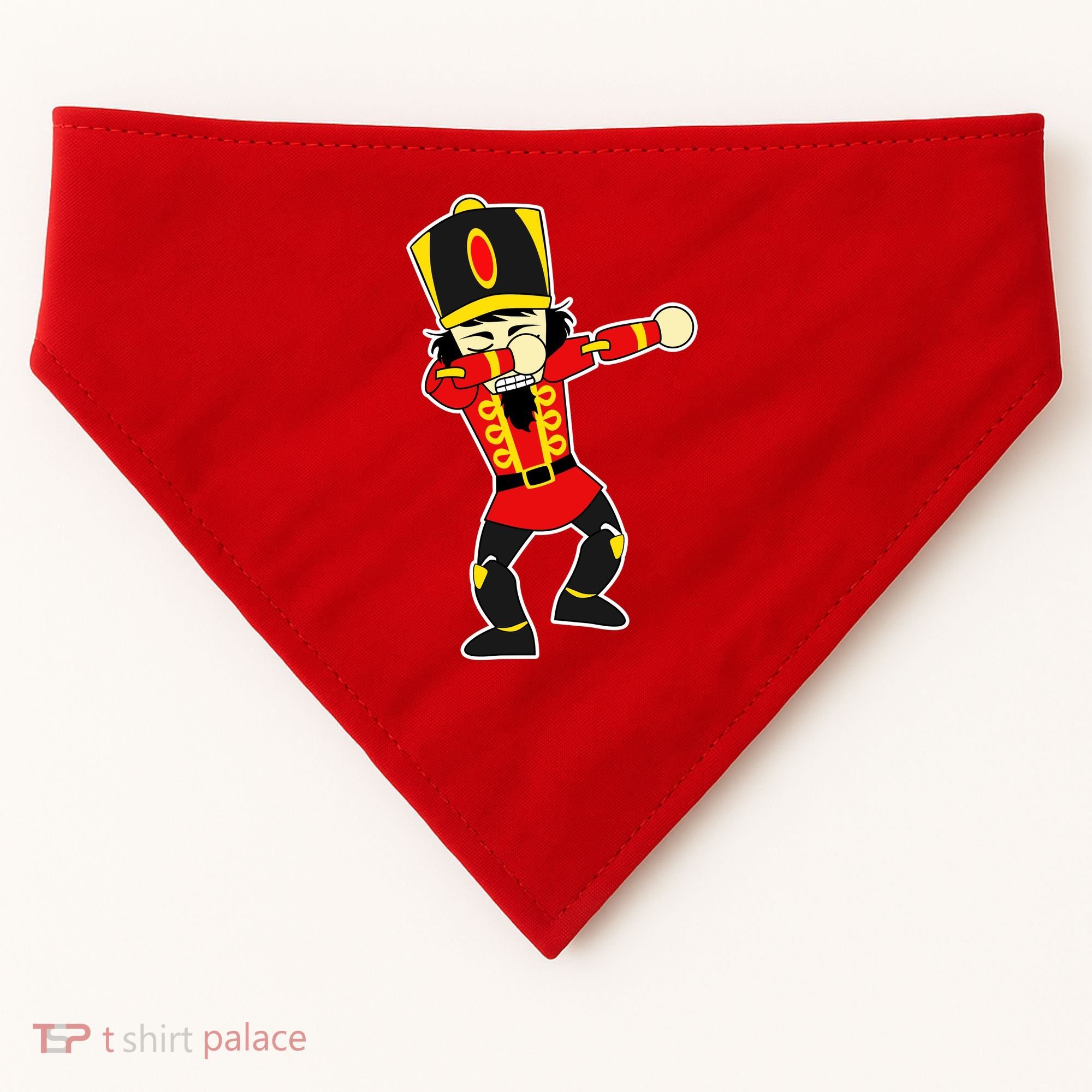 Dabbing Nutcracker USA-Made Doggie Bandana