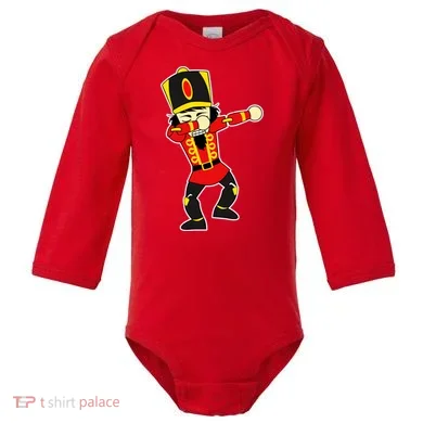 Dabbing Nutcracker Baby Long Sleeve Bodysuit