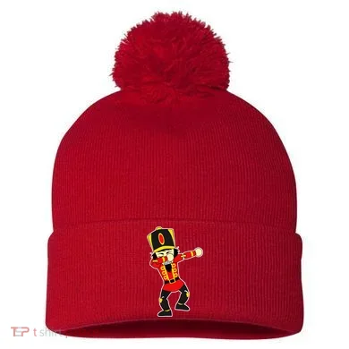 Dabbing Nutcracker Pom Pom 12in Knit Beanie