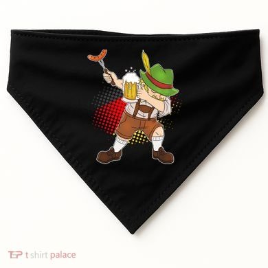 Dabbing Oktoberfest Guy USA-Made Doggie Bandana