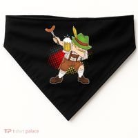 Dabbing Oktoberfest Guy USA-Made Doggie Bandana thumb 0