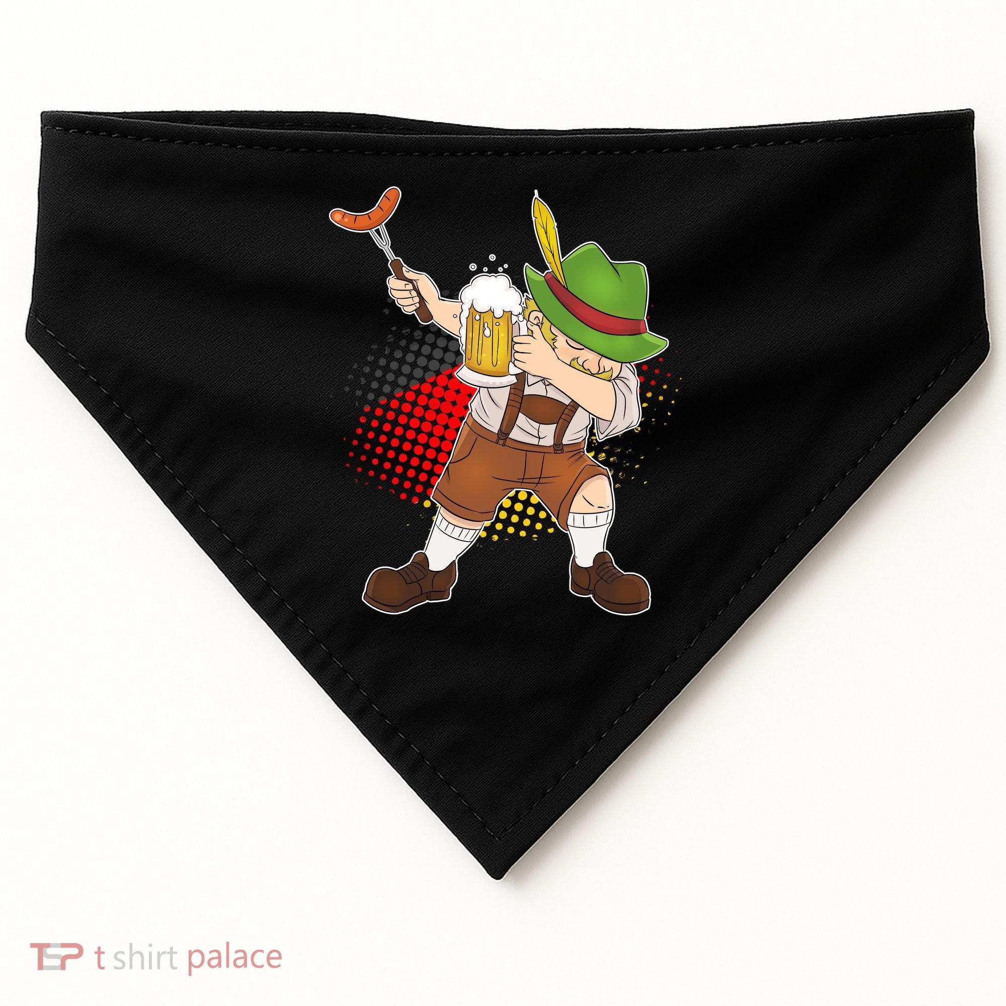 Dabbing Oktoberfest Guy USA-Made Doggie Bandana