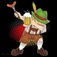 Dabbing Oktoberfest Guy USA-Made Doggie Bandana thumb 2